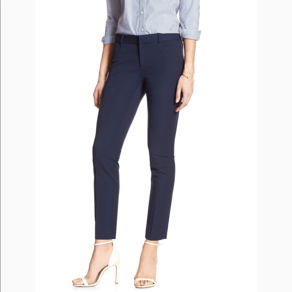Banana Republic Sloan Fit Slim Ankle Pant Navy